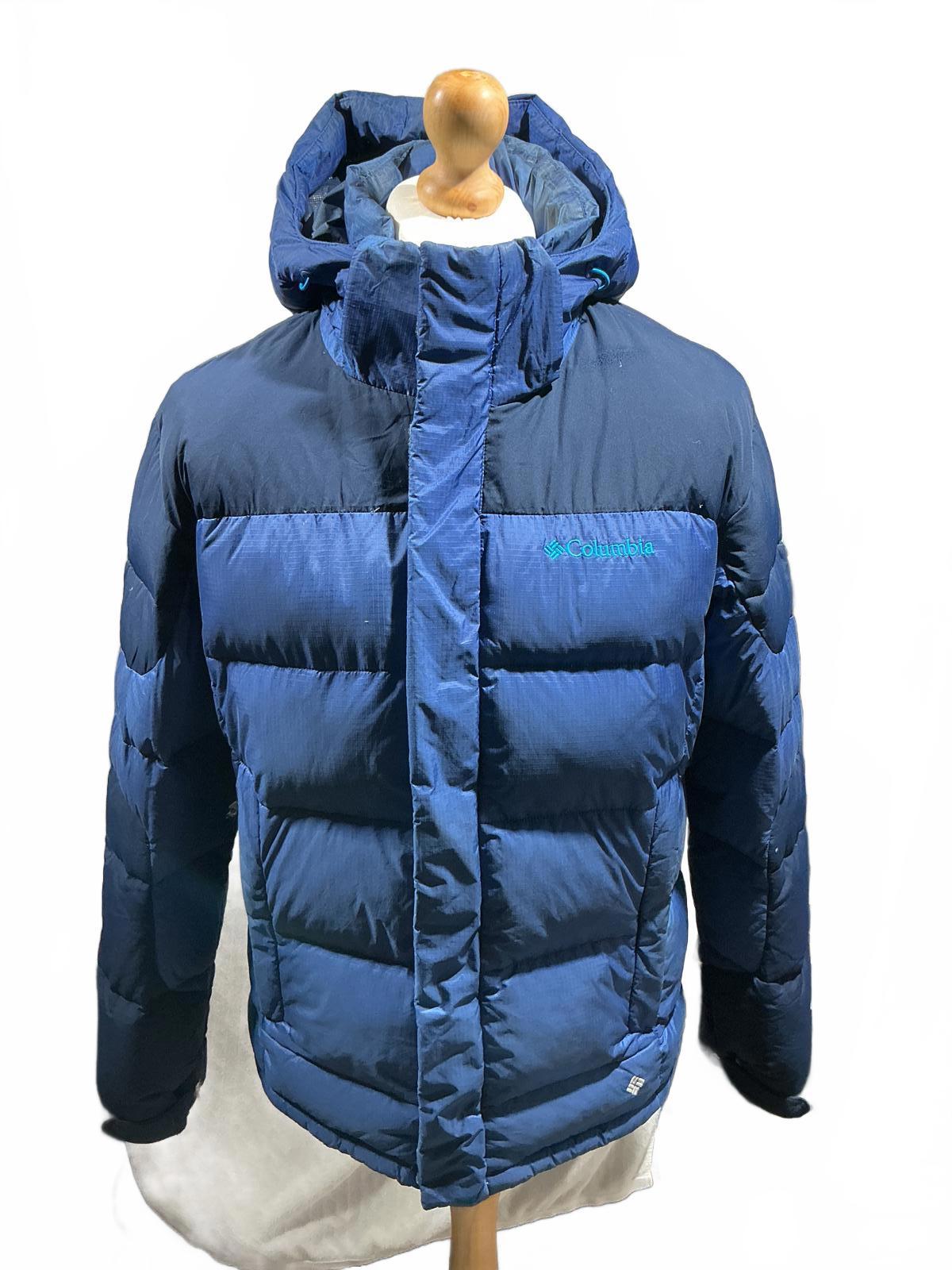 Columbia Men's Navy Blue Puffer Jacket with Hood