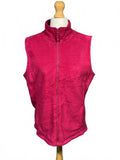 Women's Pink Fleece Vest with Zip Front