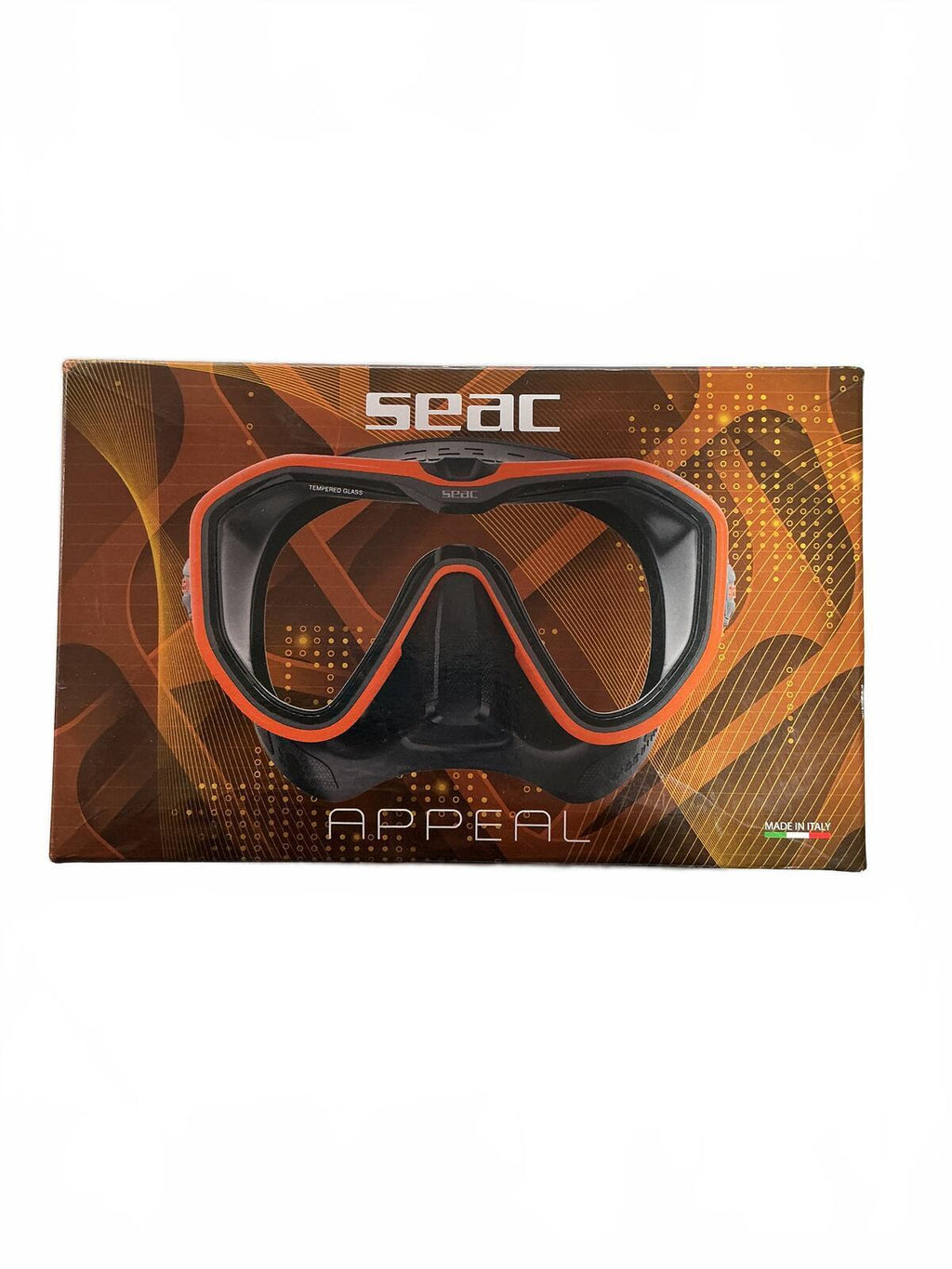 Seac Appeal Diving Mask Black and Orange Comfortable Fit