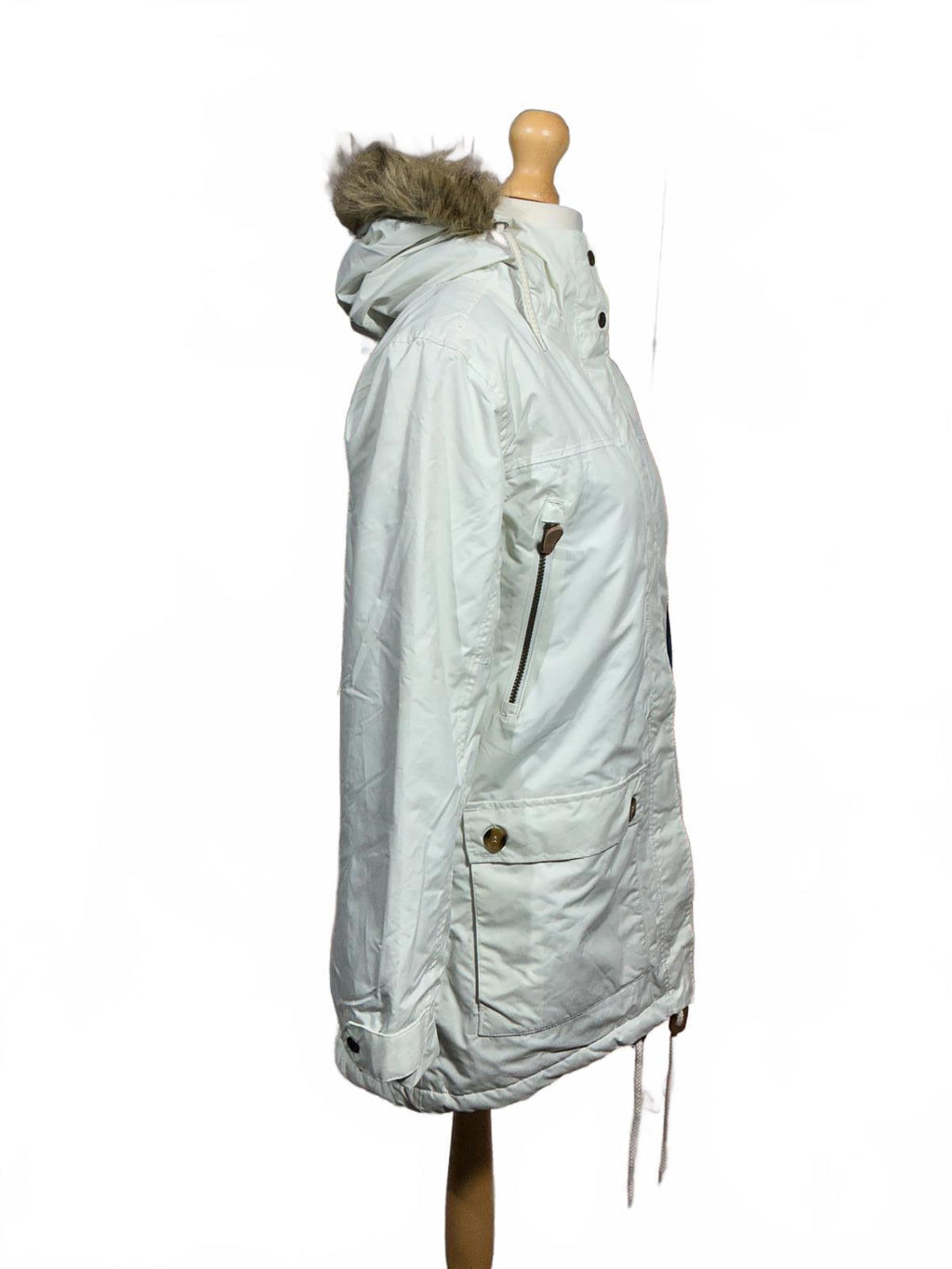 Trespass Women's White Winter Parka Coat Size Regular 16