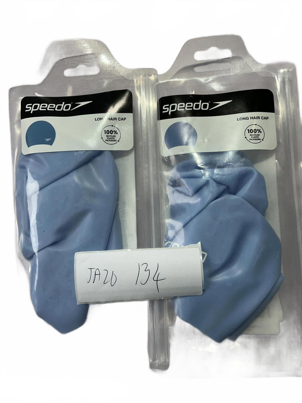 Two Speedo Long Hair Swim Cap Size One Size