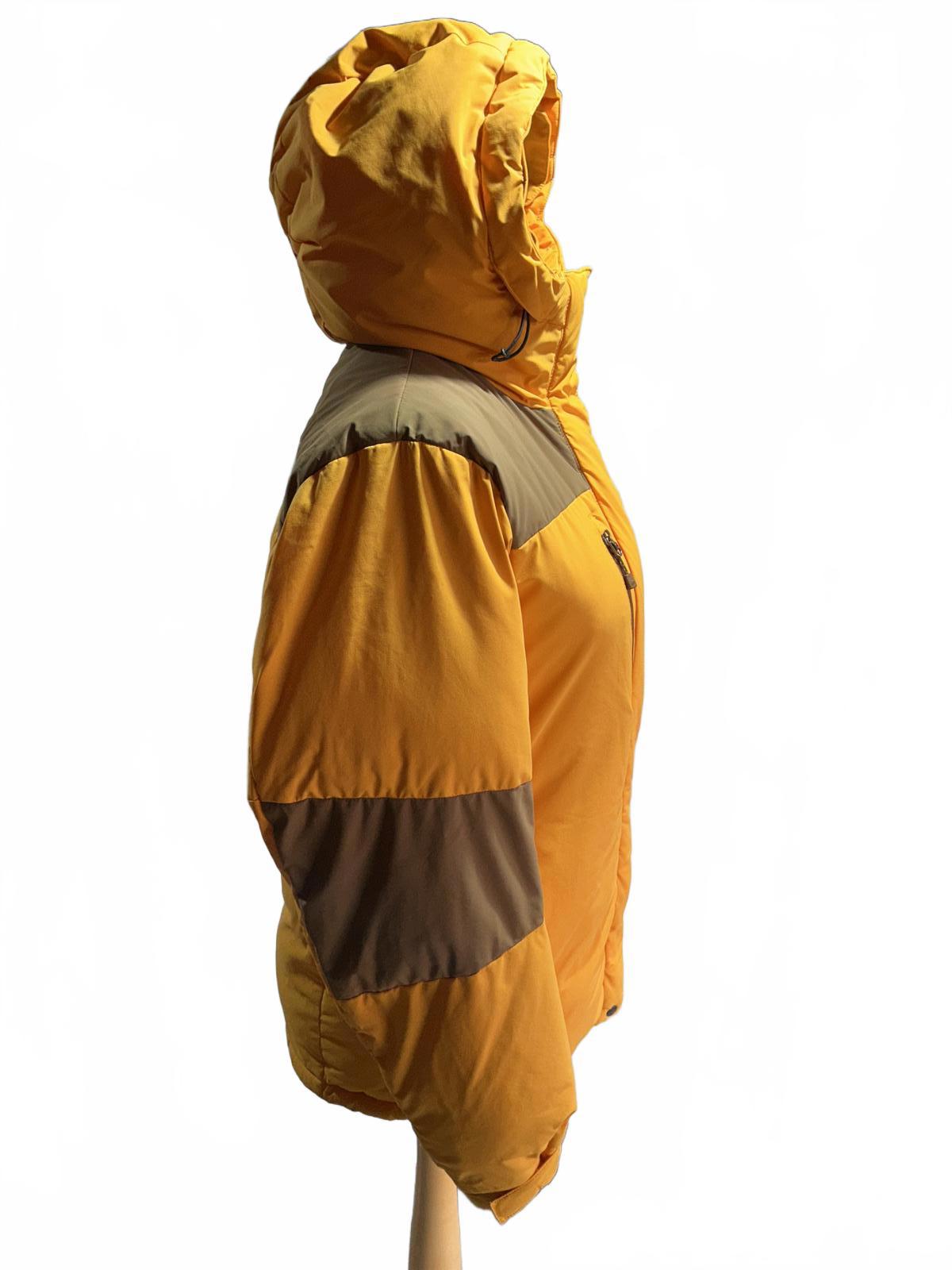 The North Face Ladies Yellow and Brown Puffer Jacket with Hood