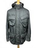 Black Men's Utility Ralph Lauren Jacket with Multiple Pockets and Hood