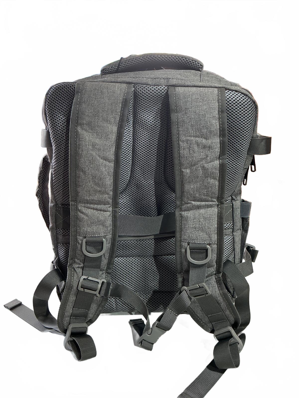 Vankev 40x30x20 Grey Multi-Pocket Travel Backpack Rucksack Carry-On Bag