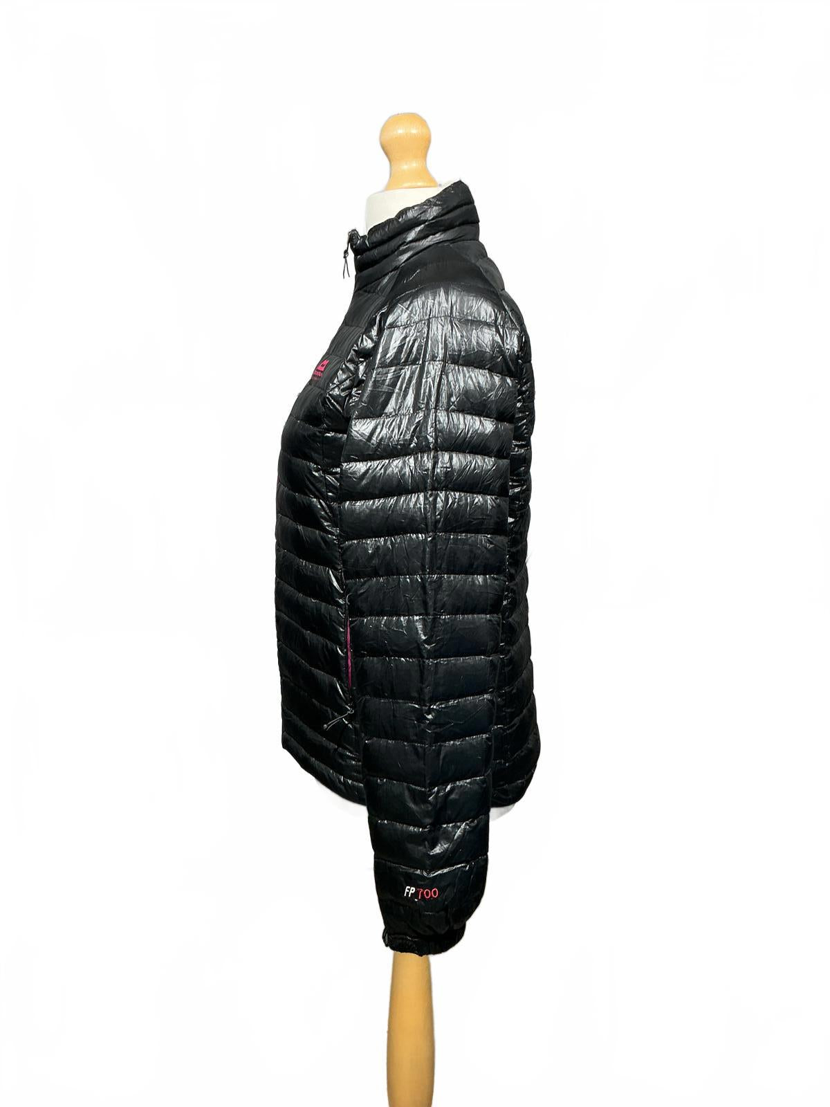 Mountain Equipment Women's Black Puffer Jacket with Pink Zipper