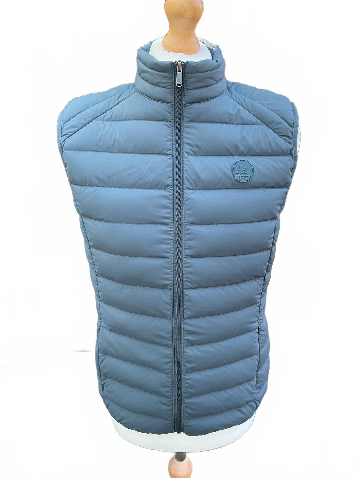 Jott Men's Blue Grey Padded Gilet Vest Size Regular M Lightweight Warm