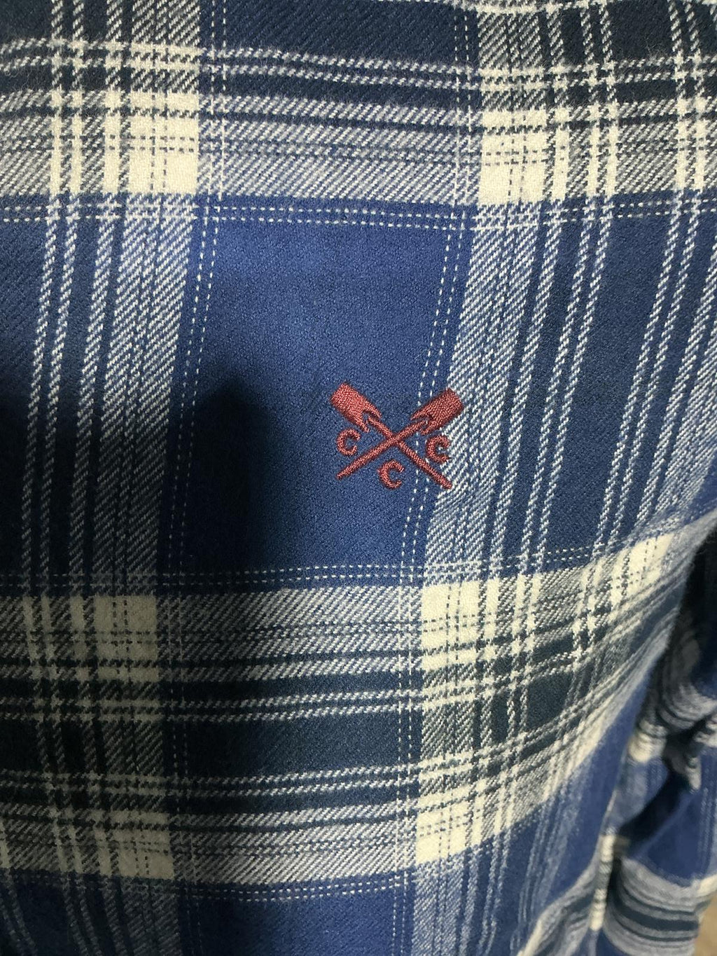 Crew Men's Blue and White Plaid Casual Shirt
