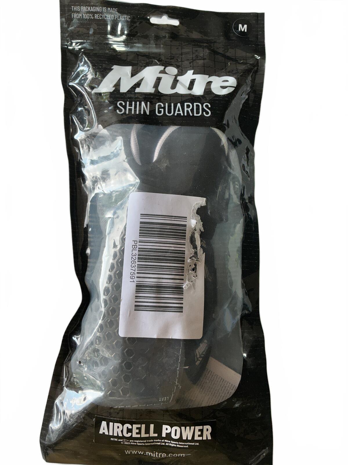 Mitre Shin Guards Medium Size Protective Sports Gear for Football Soccer