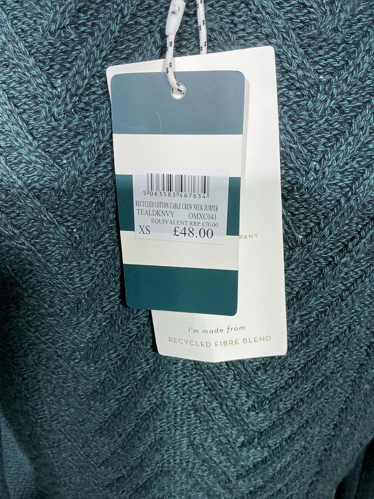 Men's Dark Green Cable Knit Crew Neck Sweater Crew Company