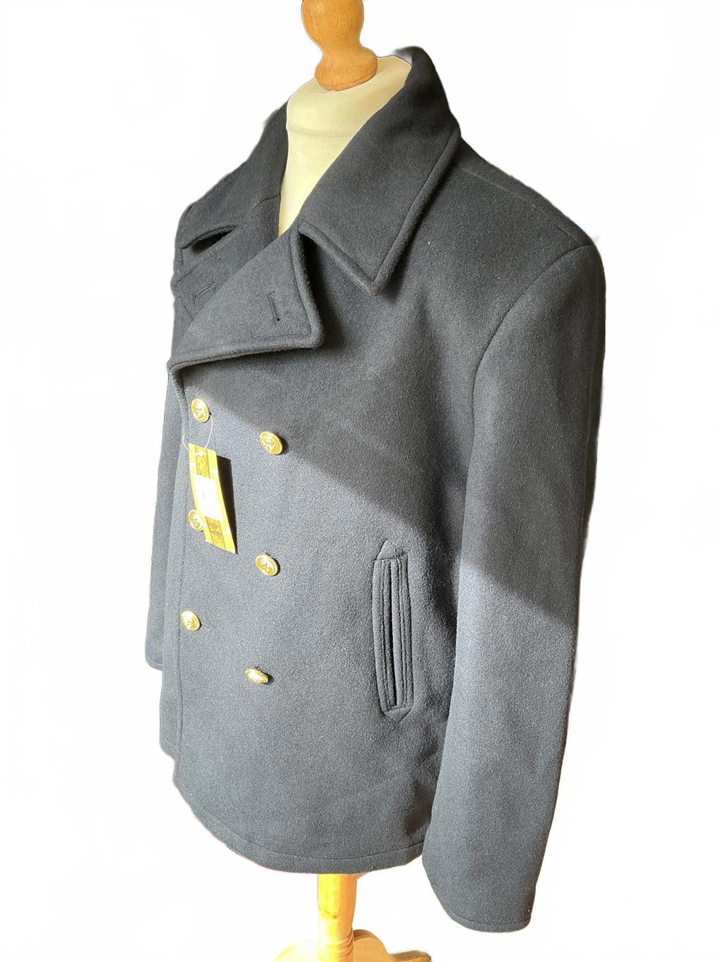 Miltec Marine Colani Men's Navy Blue Double Breasted Peacoat Jacket Size Medium