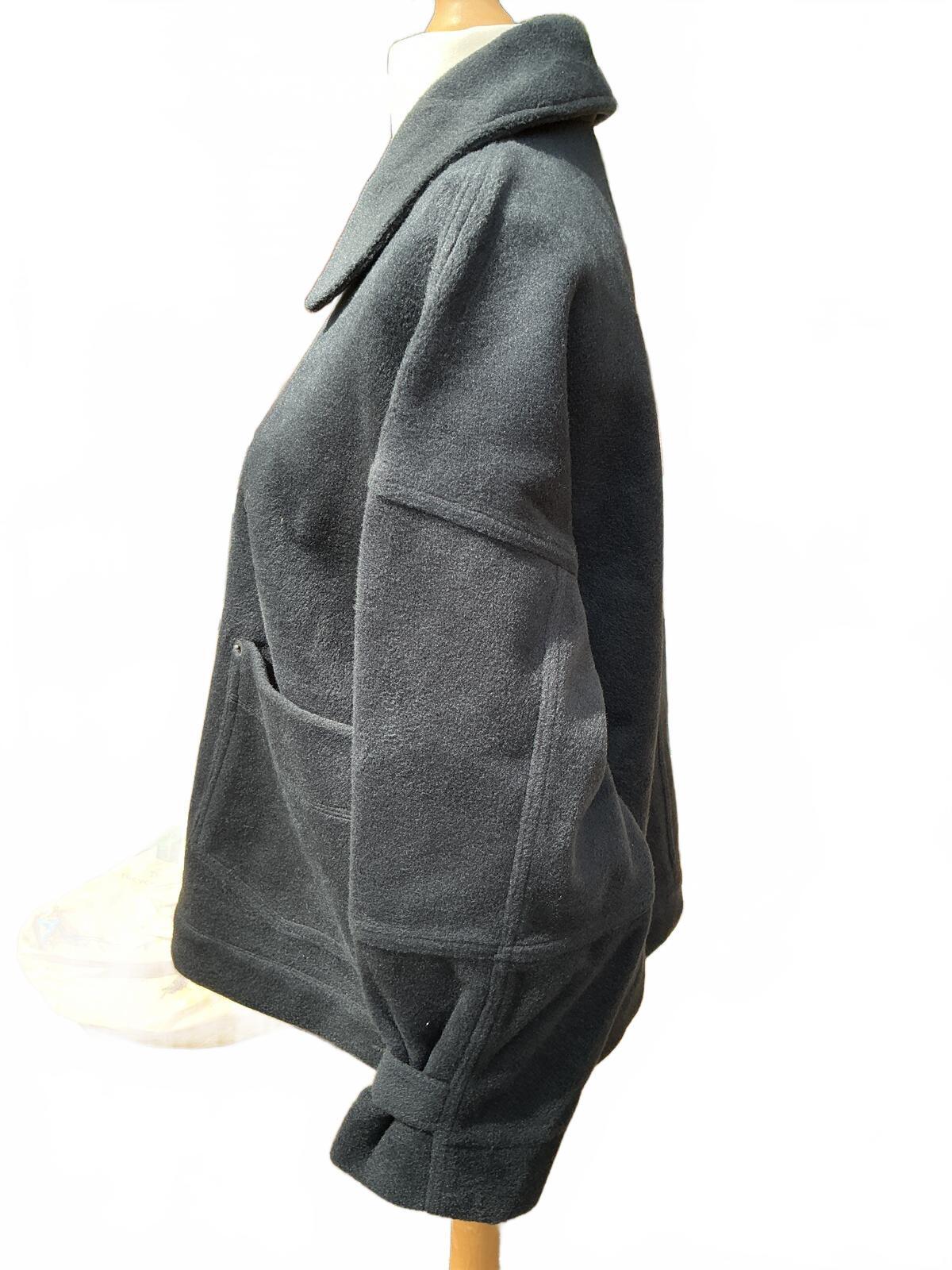 We The Free Sally Chore Jacket Medium Ladies Fleecy Oversized Black