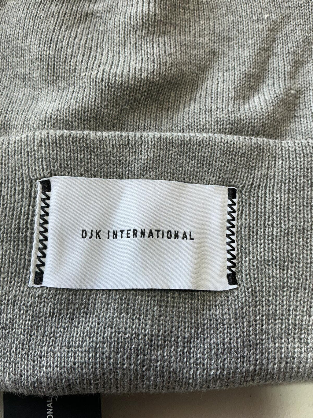 DJK International Grey Knit Beanie Hat Winter Warm Cuffed Hat One Size