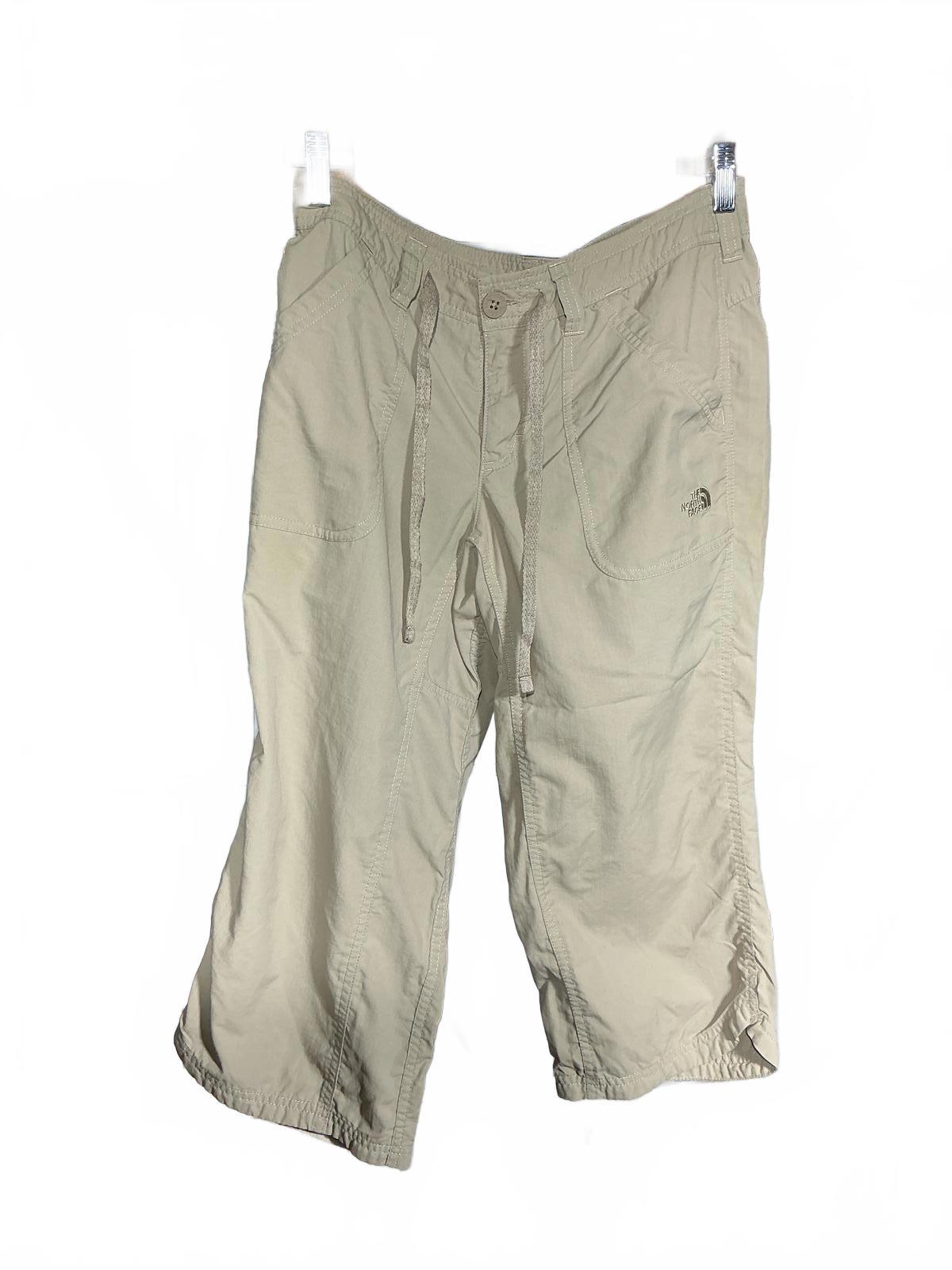 The North Face Ladies Casual Beige Drawstring Cropped Pants