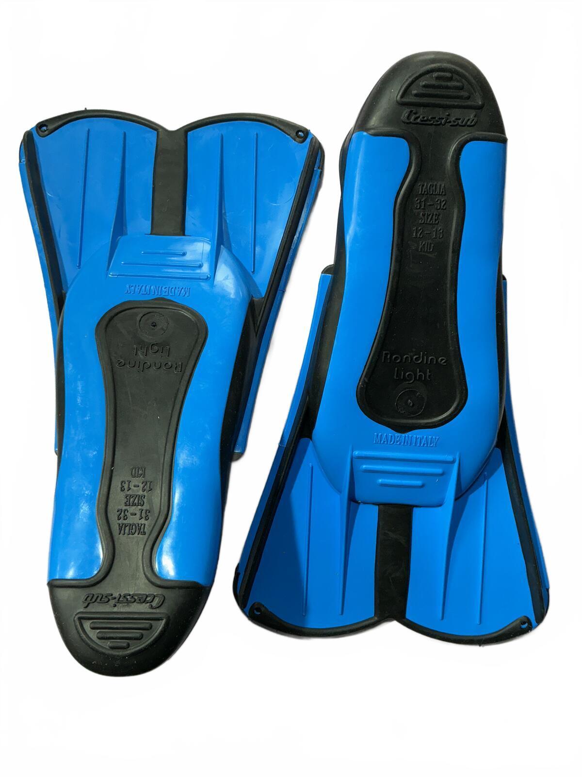 Cressi-Sub Rondine Light Kids Swim Fins Size 12.5-13.5 UK Blue Black