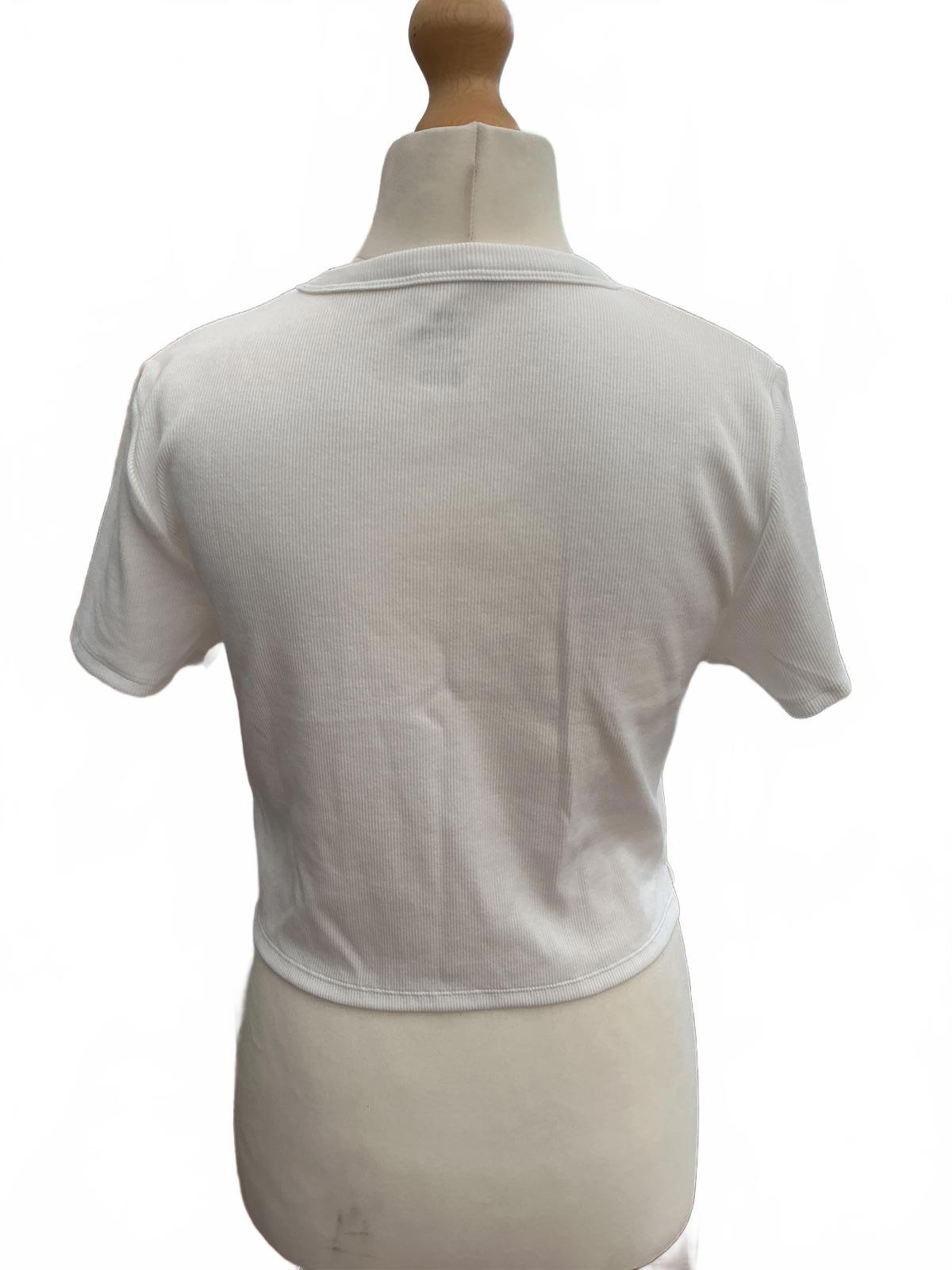 *New* Under Armour White Bib Short Sleeve Crop Top Size Xl