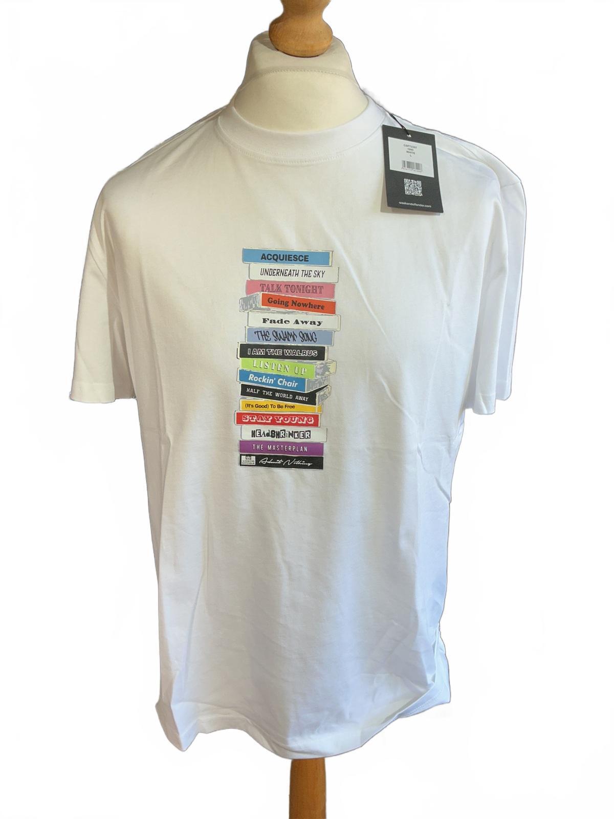Weekend Offender White T-Shirt Size L Graphic Print Casual Wear