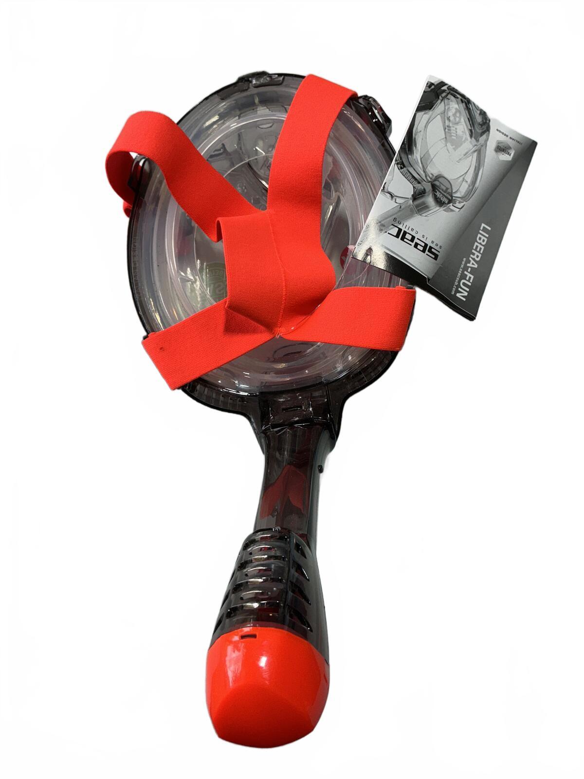 Seac Libera-Fun Full Face Snorkel Mask XS/S Size Red and Black