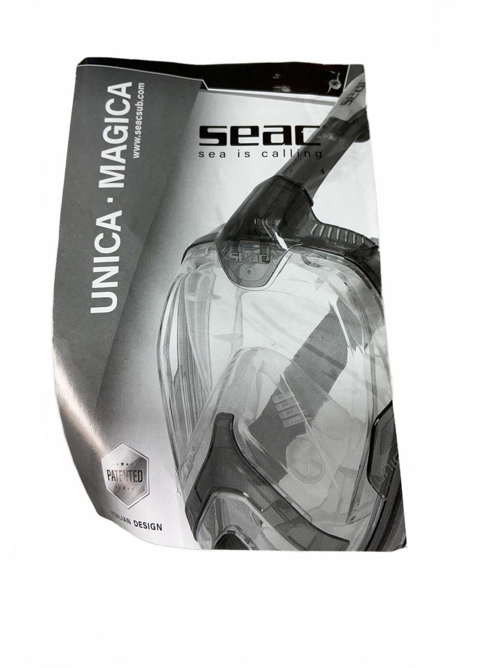 *NEW* Seac Unica Magica Full Face Snorkel Mask S/M Blue Orange Clear Dive Gear