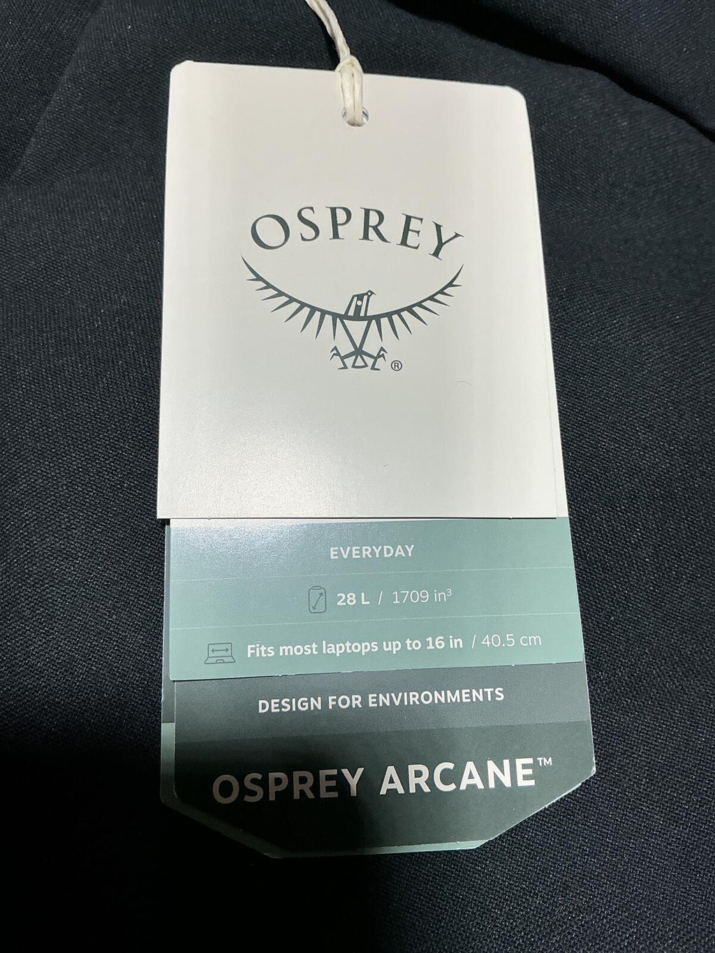 *NEW* Osprey Arcane XL Day Backpack 28L Black/Cream Fits 16in Laptop