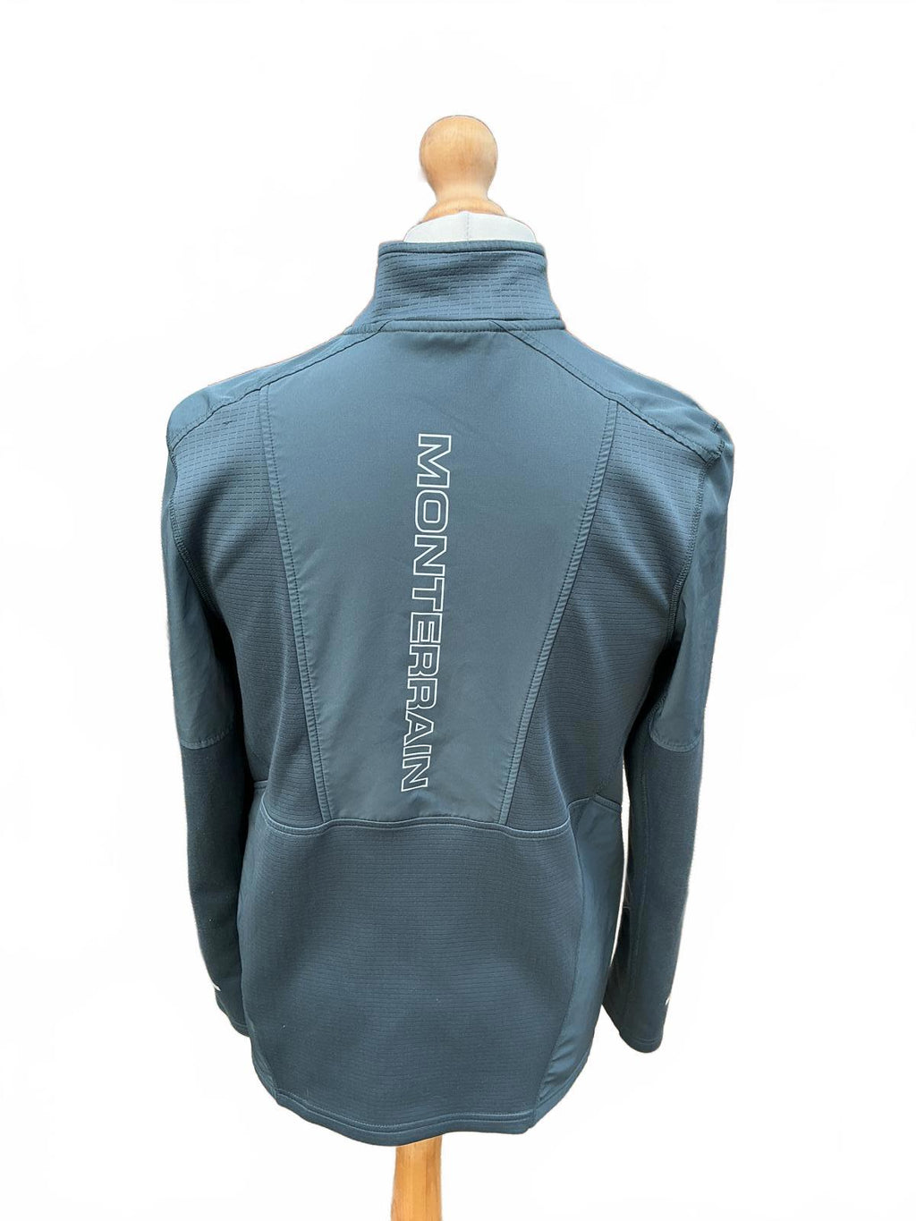 Monterrain Men's Grey Long Sleeve Quarter Zip Pullover Top Size Medium