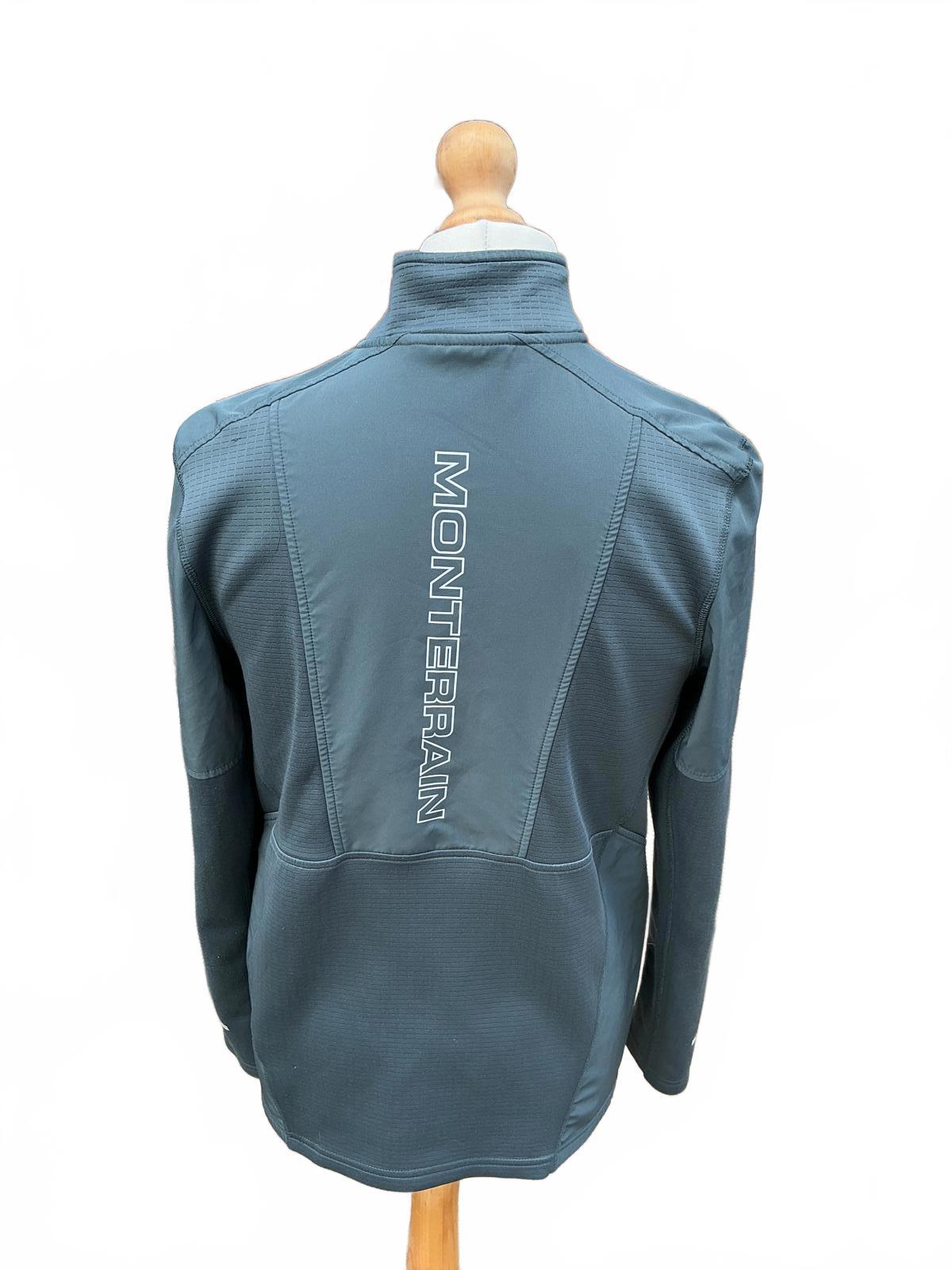 Monterrain Men's Grey Long Sleeve Quarter Zip Pullover Top Size Medium