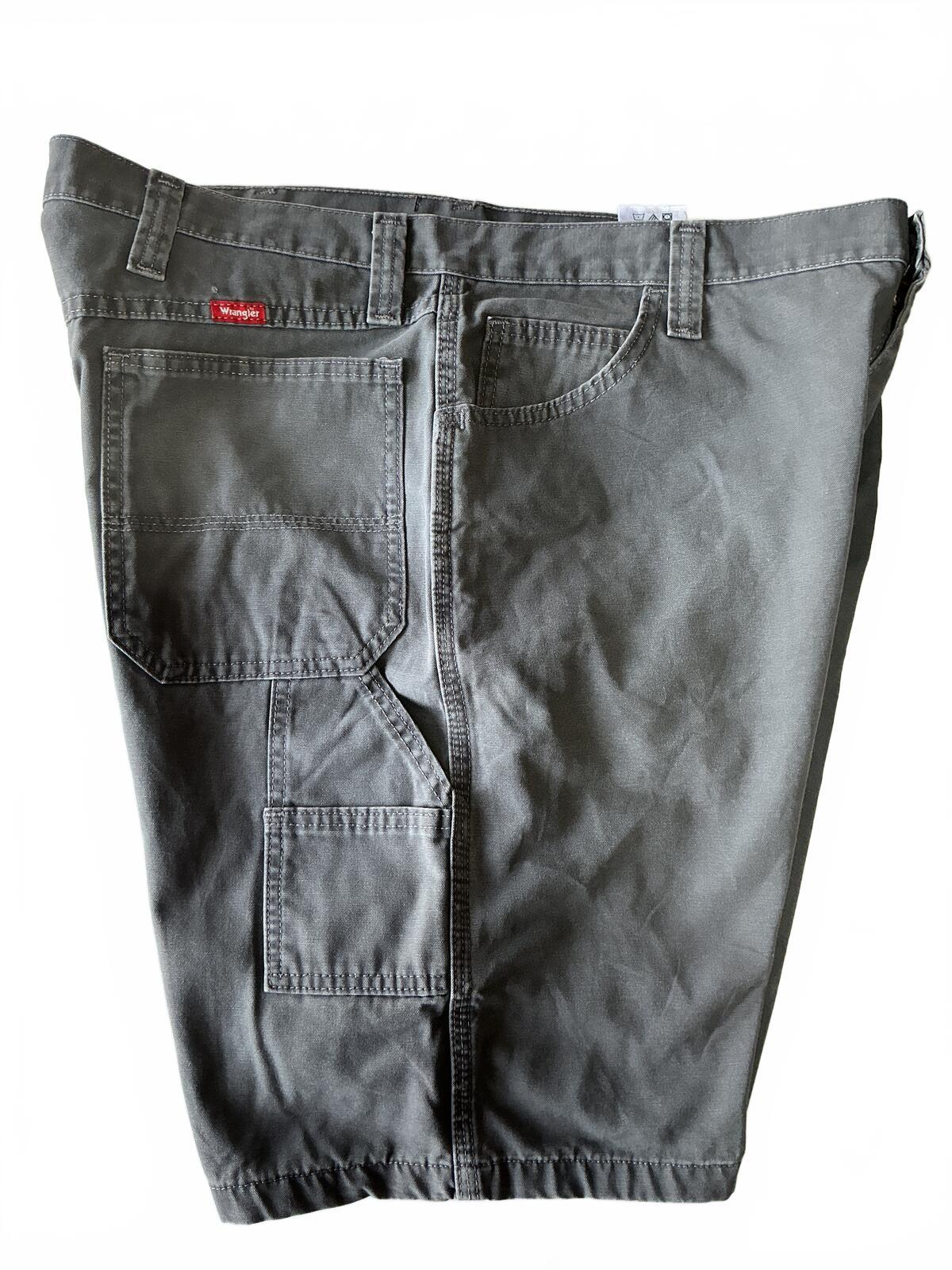 Wrangler Carpenter Shorts 38 Grey Durable Cotton Workwear Style