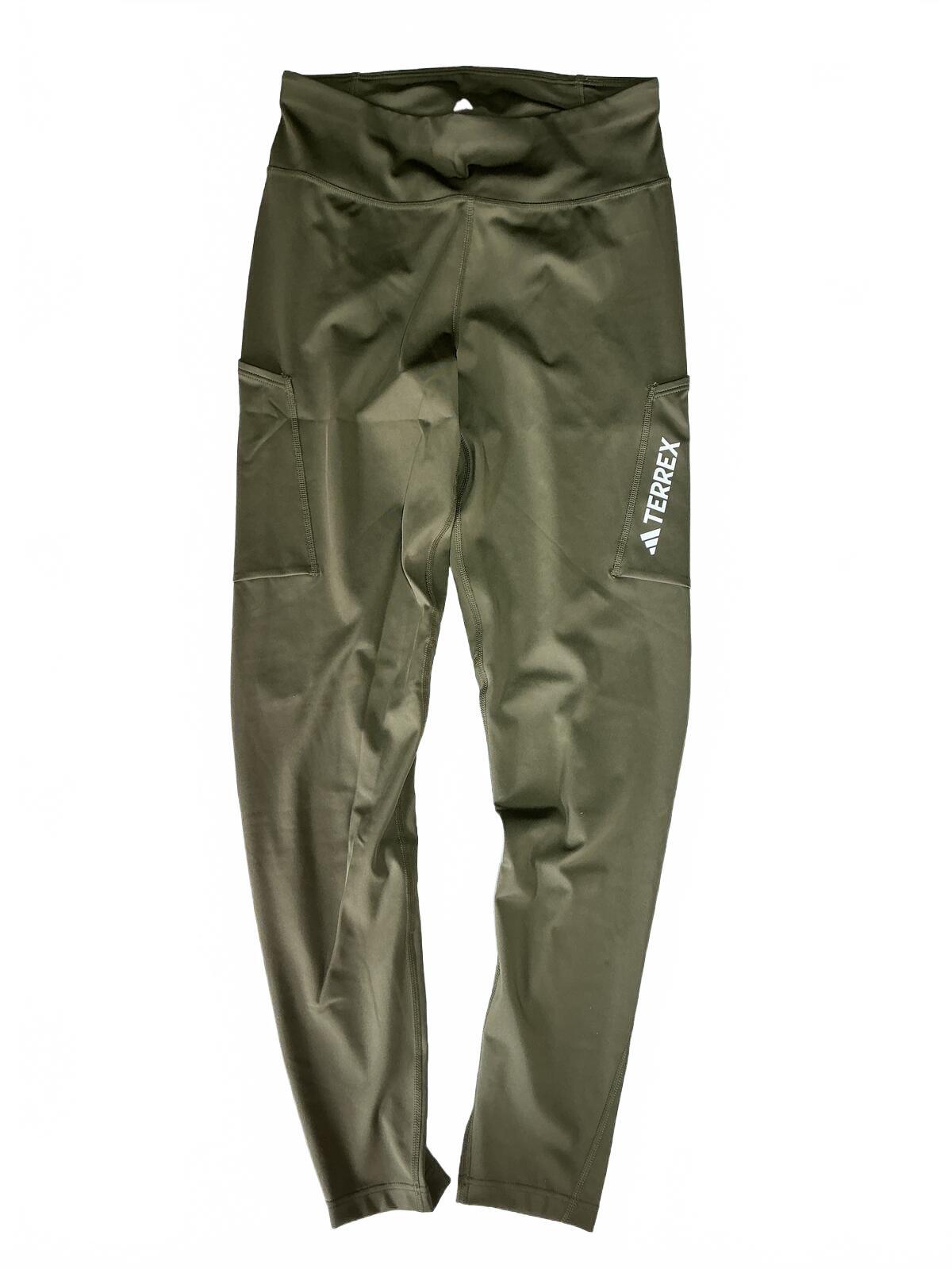 Adidas Terrex Women's Olive Green Activewear/Hiking Leggings Size Regular 12
