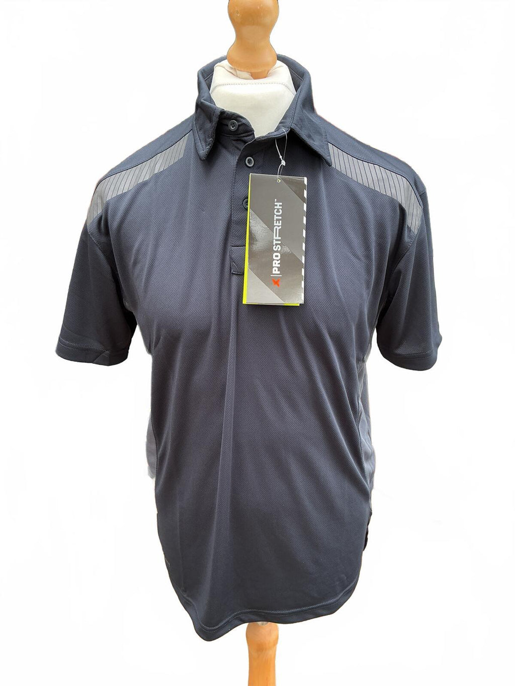 Xpert Men's Dark Grey Polo Shirt, Size Regular L, Breathable Fabric