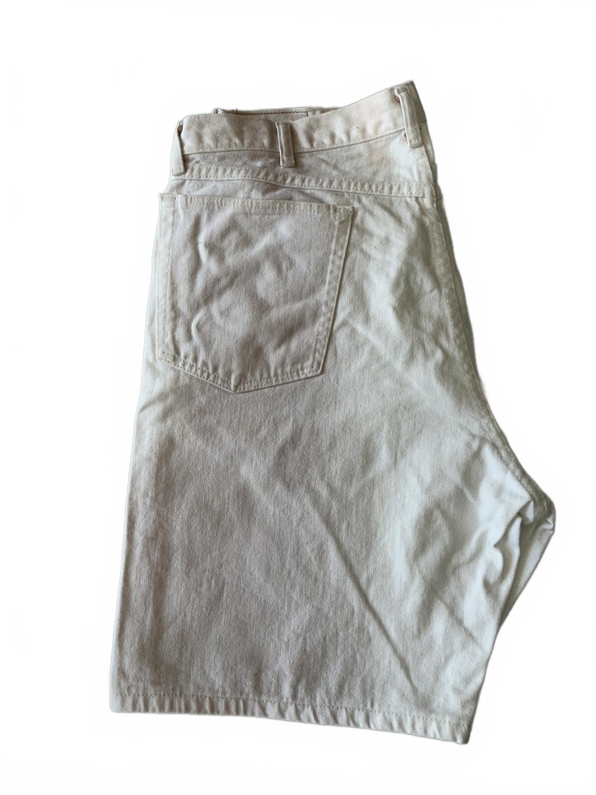 Wrangler White Denim Shorts Classic Fit Size Waist 36 in. Comfortable