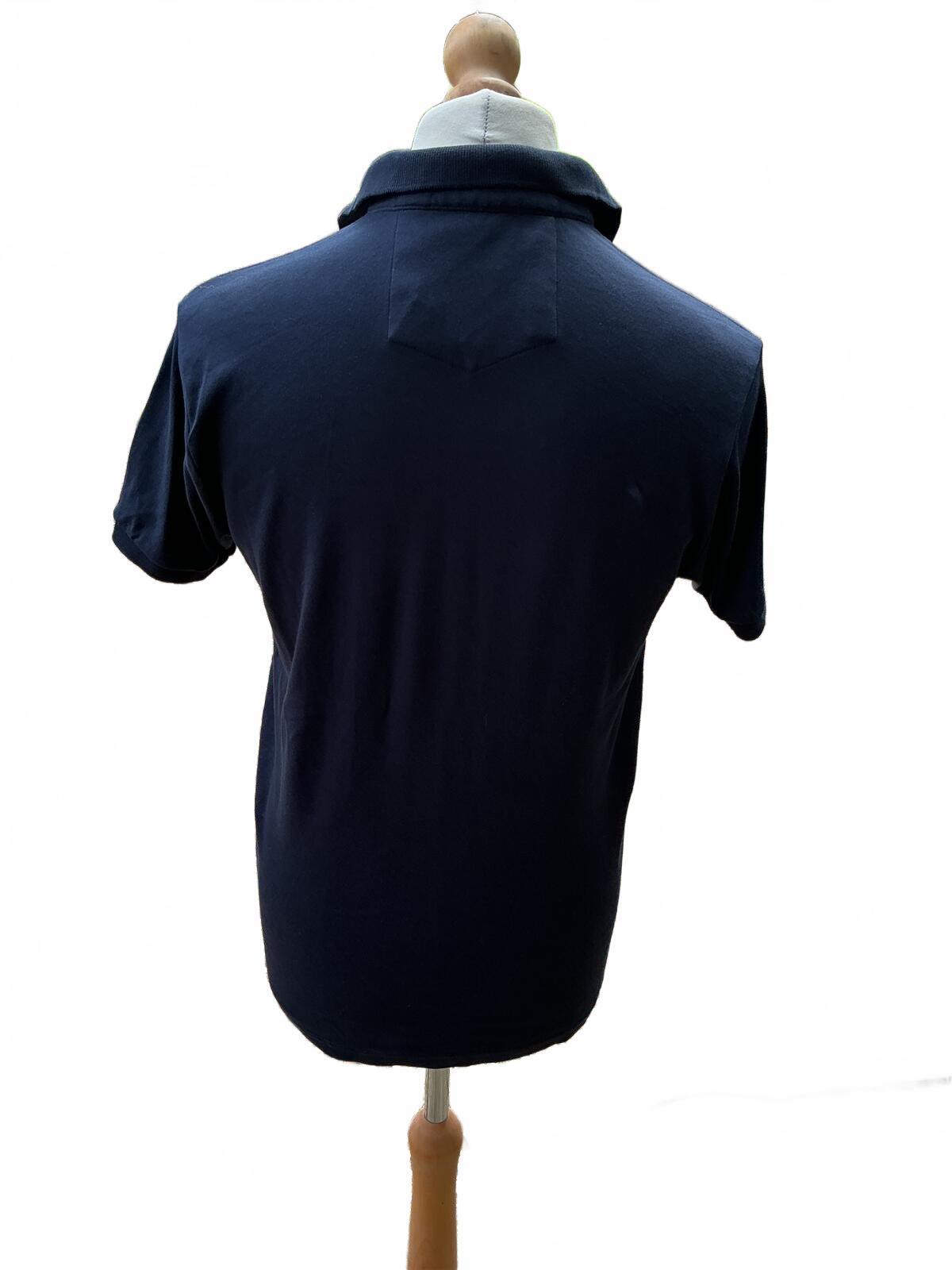 BOSS Navy Blue Polo Shirt Size Regular M Classic Fit Cotton Short Sleeve