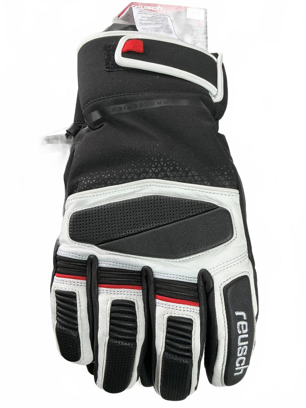 *NEW* Reusch Mastery Ski Gloves Black White Red 10.5 XL/XXL
