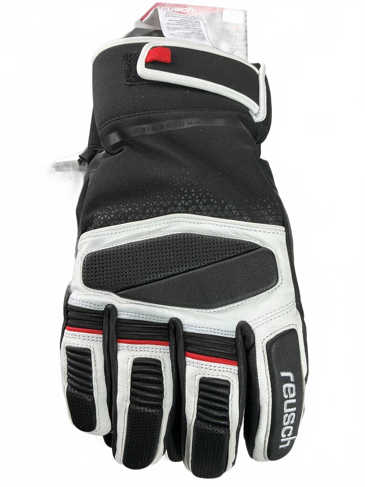 *NEW* Reusch Mastery Ski Gloves Black White Red 10.5 XL/XXL