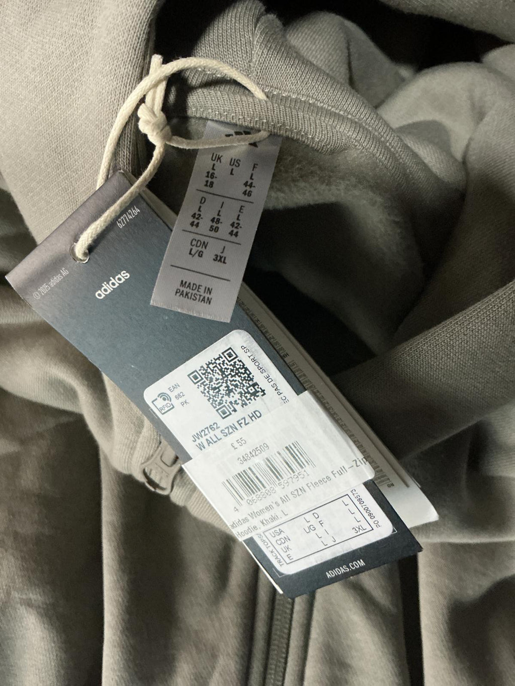 *New* Adidas Zip-Up Hoodie with Hood