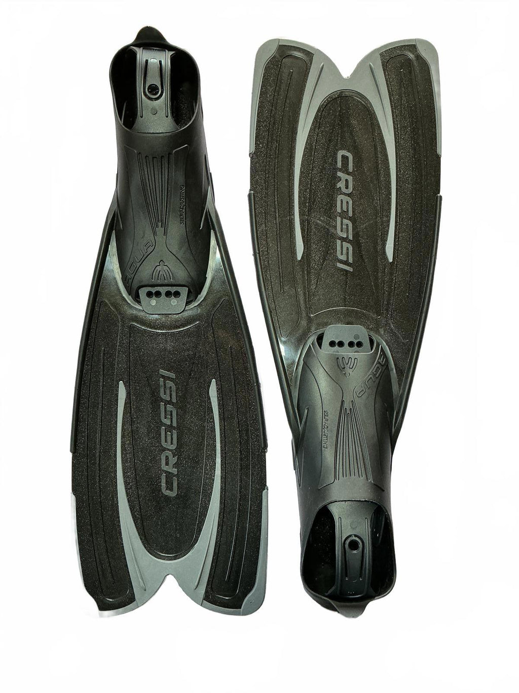 Cressi Agua Diving Fins Black Size 8.5-9.5 Comfortable and Durable Swim Fins