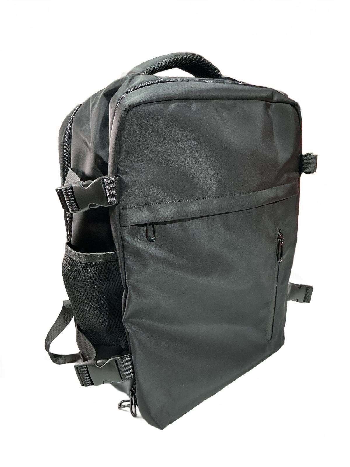 OTAHGK Large Black Travel Backpack Carry On Laptop Rucksack Unisex 40*30*20 24L