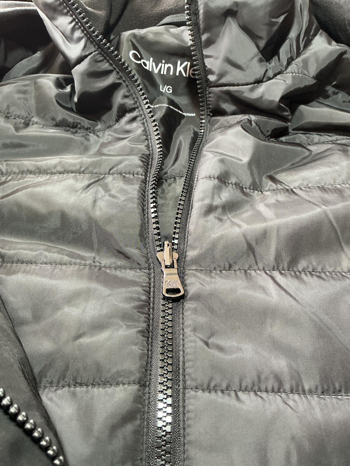 Calvin Klein Ladies Large Black 3in 1  Waterproof Hooded Jacket Outdoor Coat