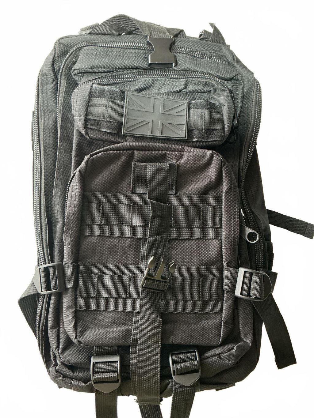 Black Tactical Backpack Military Style Durable Outdoor Bag