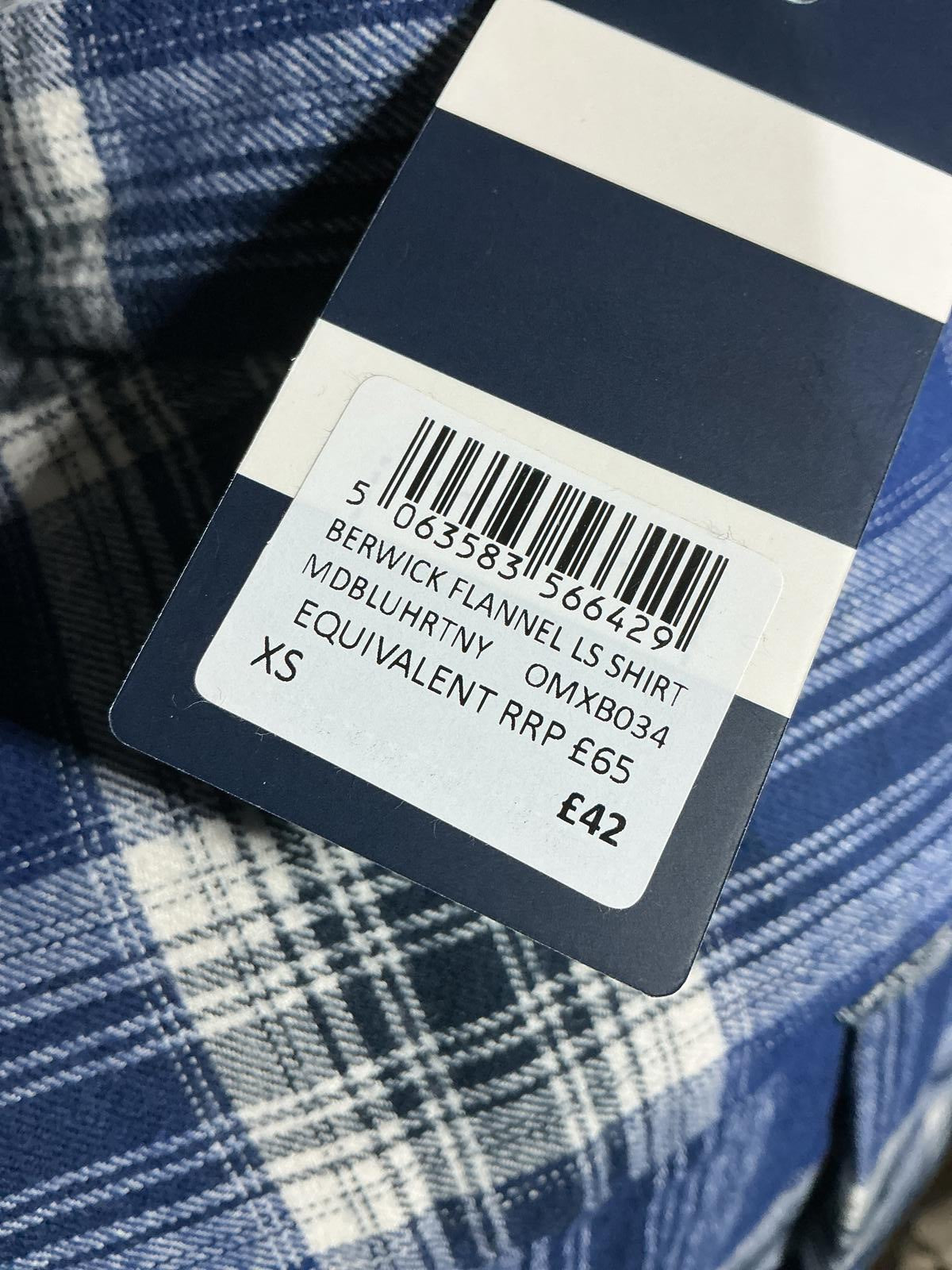 Crew Men's Blue and White Plaid Casual Shirt