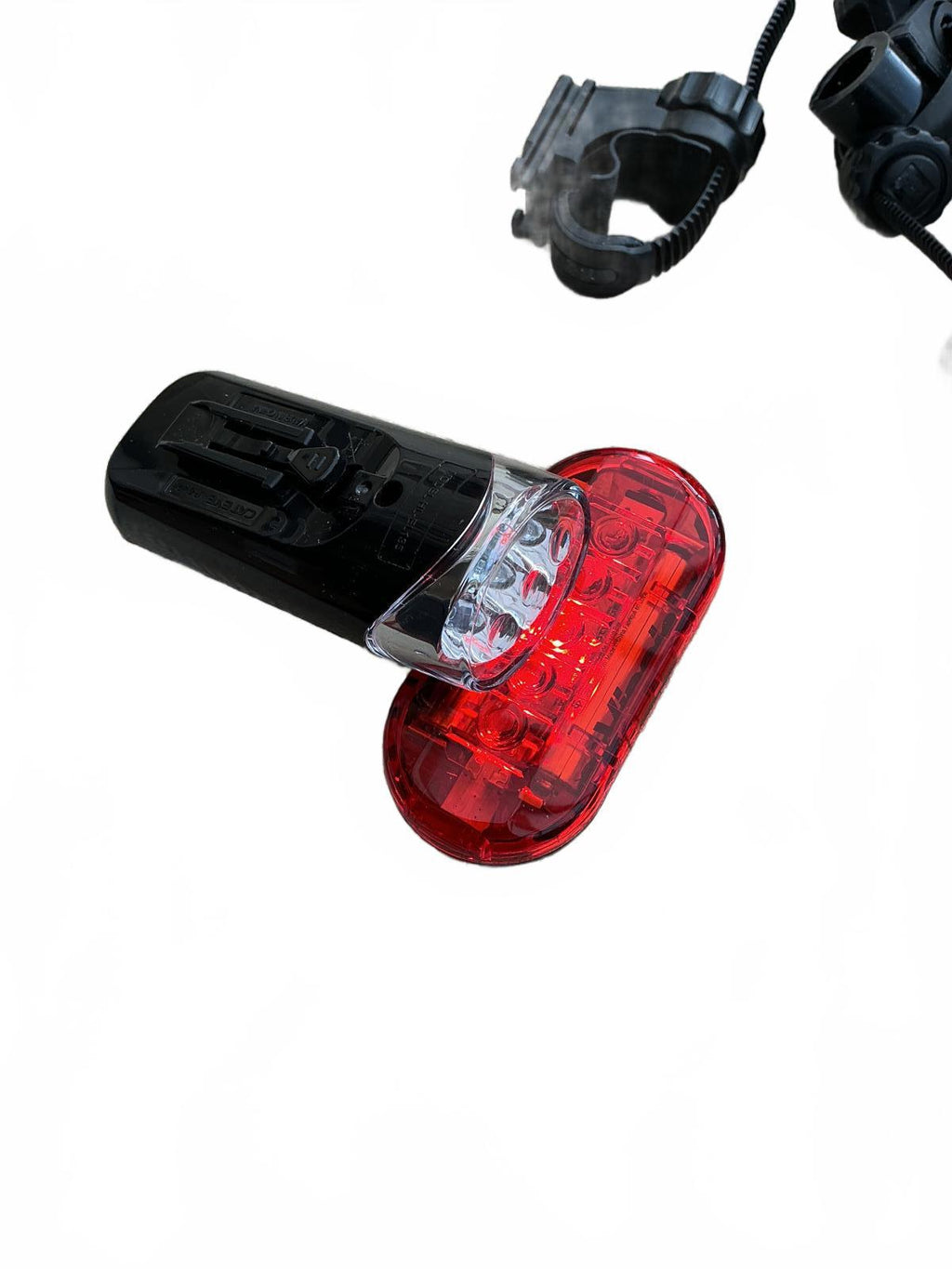 Cateye HL-EL135 Omni 5 Bicycle Light Set with Mounts - Compact Size