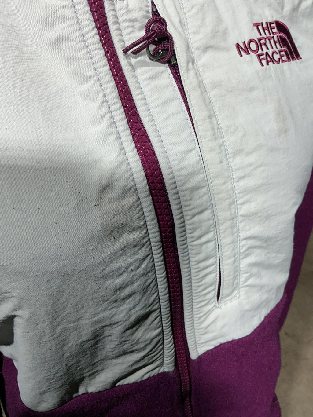 The North Face Women's Fleece Jacket Purple and White