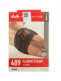 McDavid 489 Elbow Strap with Pads Medium Size Support Brace Black