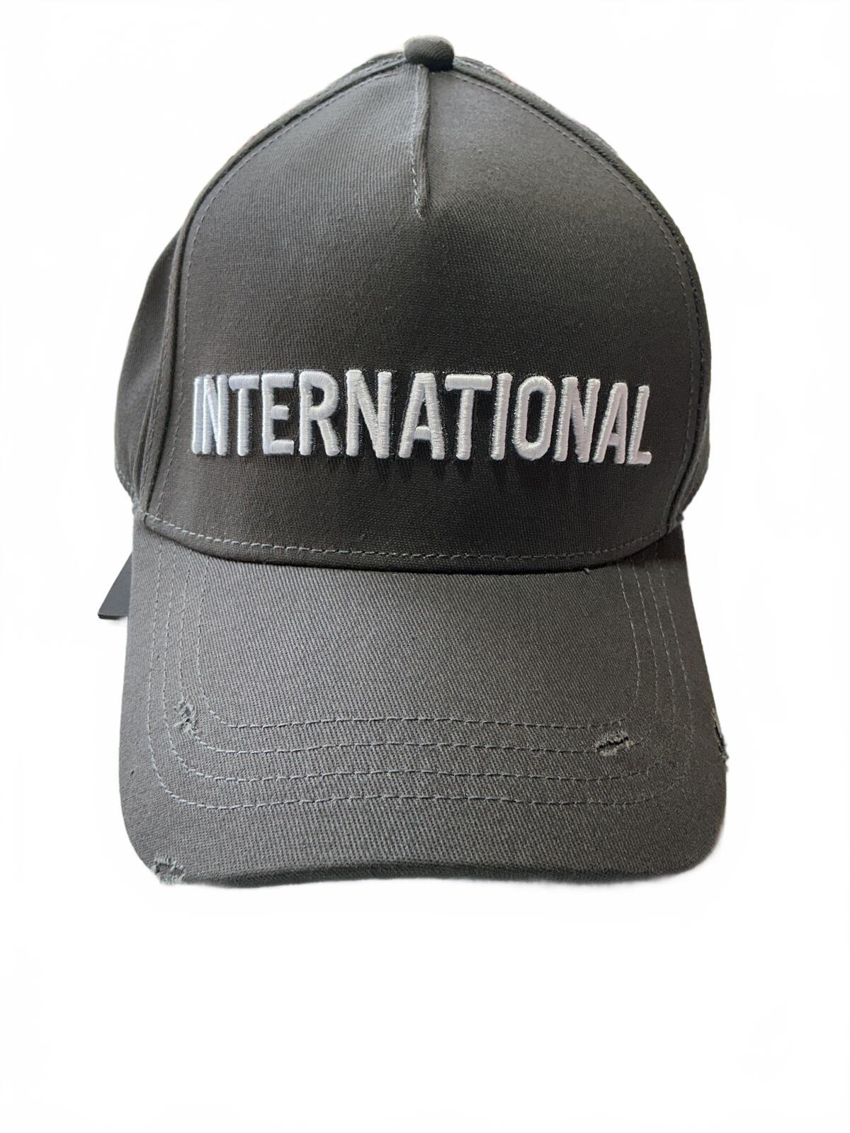 DJK International Grey Baseball Cap Adjustable Size Casual Hat