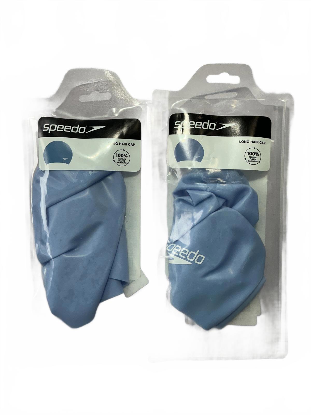 Two Speedo Long Hair Swim Cap Size One Size