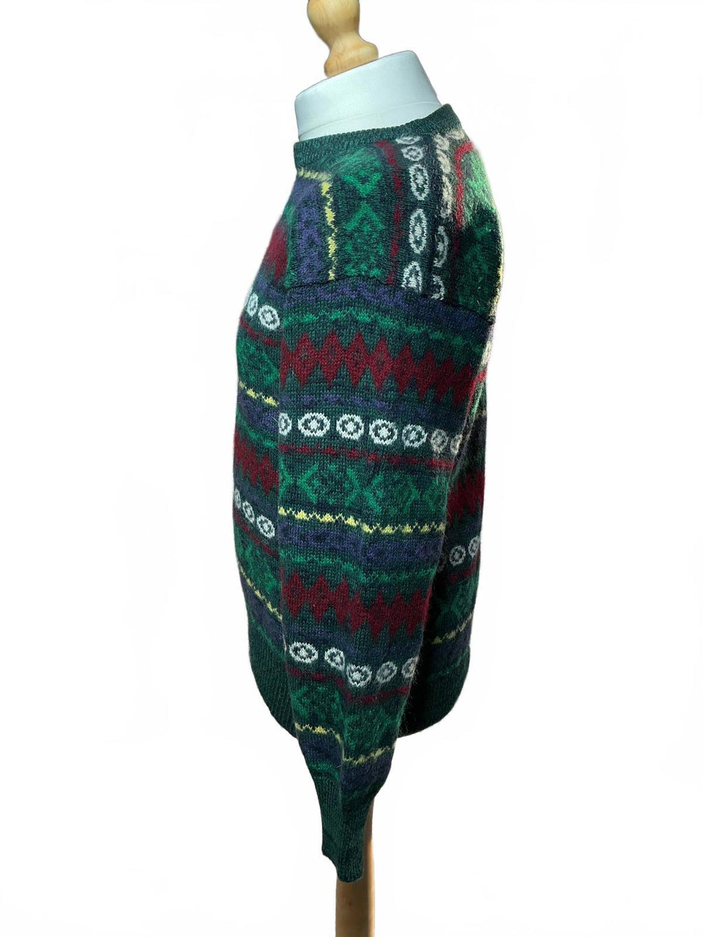 Vintage Men's Patterned Wool Sweater
