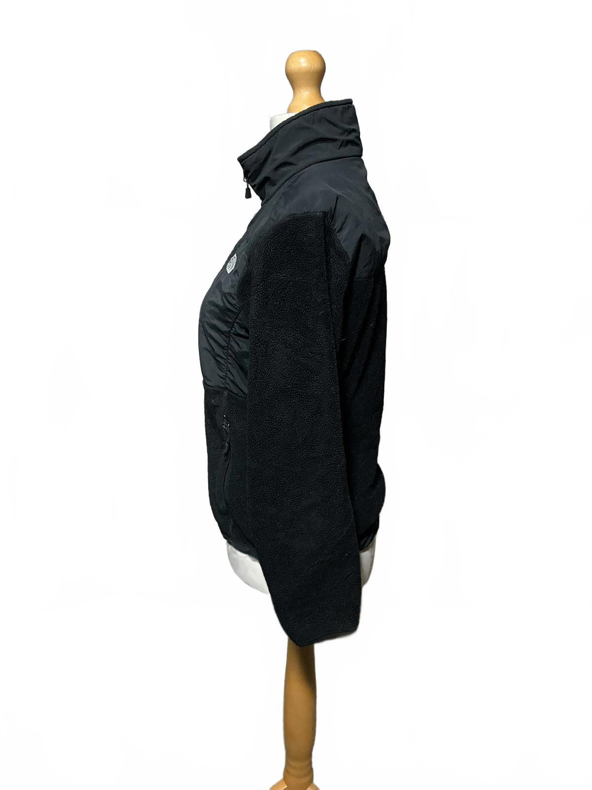 The North Face Women's Black Fleece Jacket with Zip-Up Front