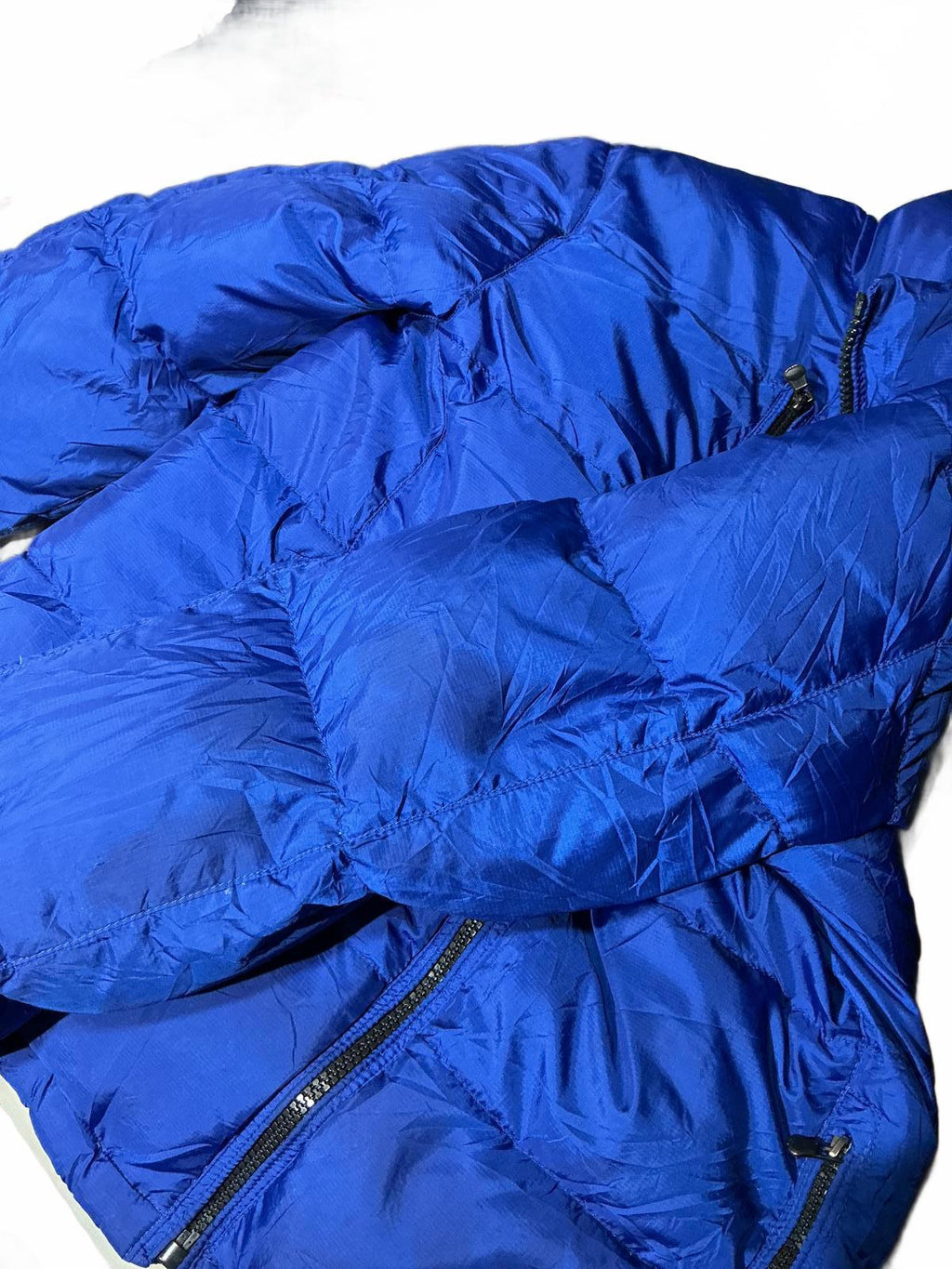 Polo Ralph Lauren Men's Puffer Jacket Full Zip High Collar Blue Good