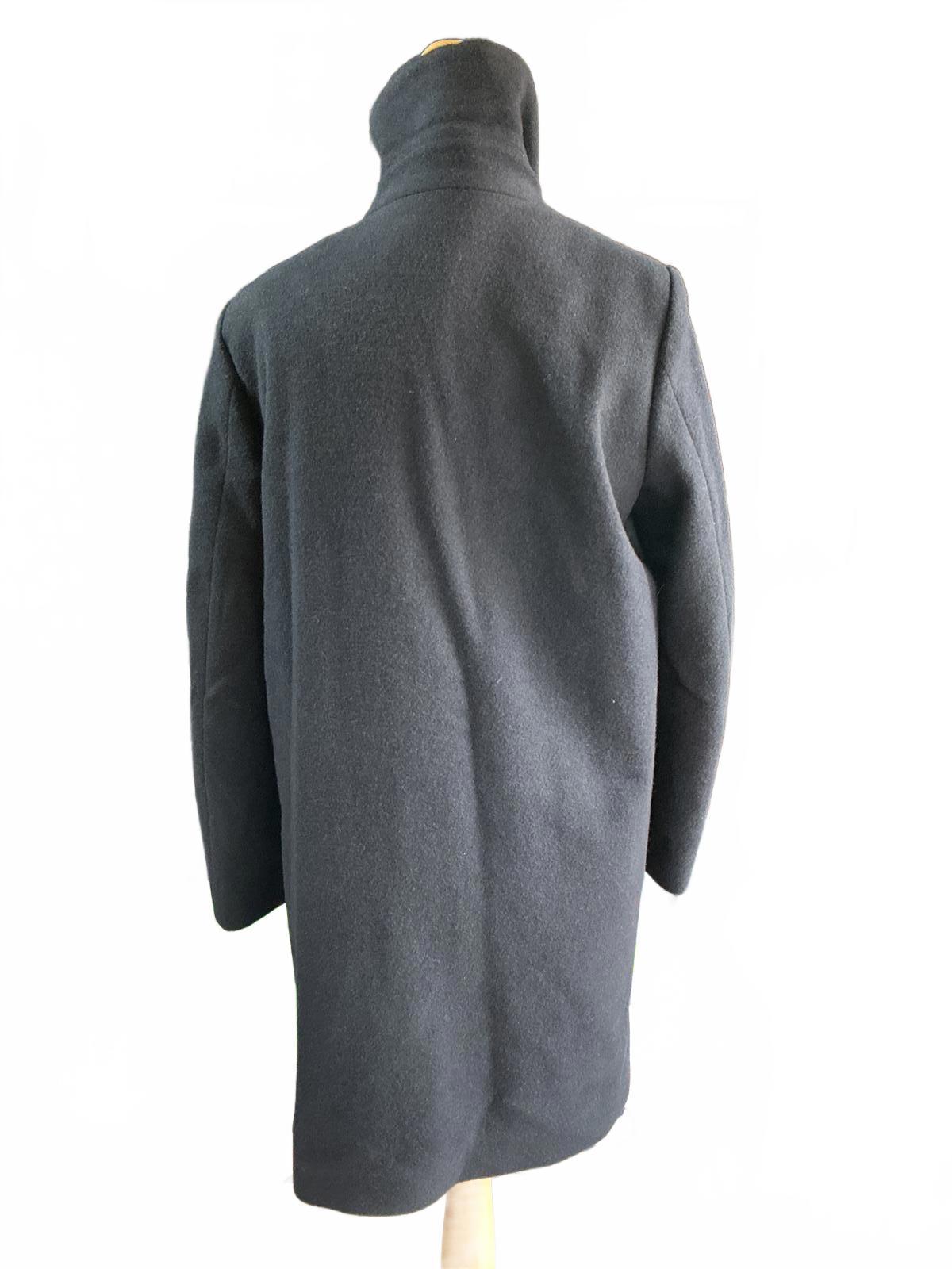 Ladies Black Part Two Button up Lined Wool Coat Size 10/36/Small