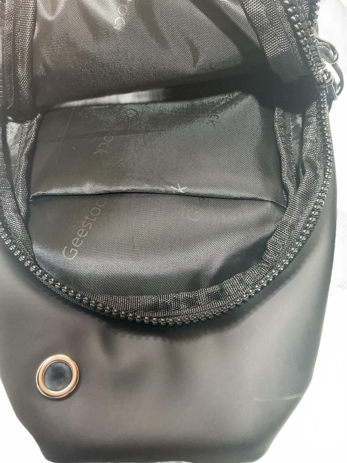 Geestock Black Sling Bag Crossbody Compact Size Adjustable Strap