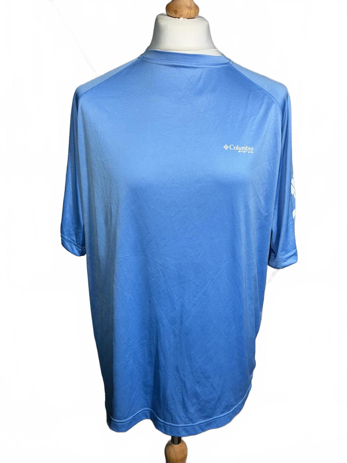 Columbia Men's Short Sleeve Pfg Activewear T-shirt Blue
