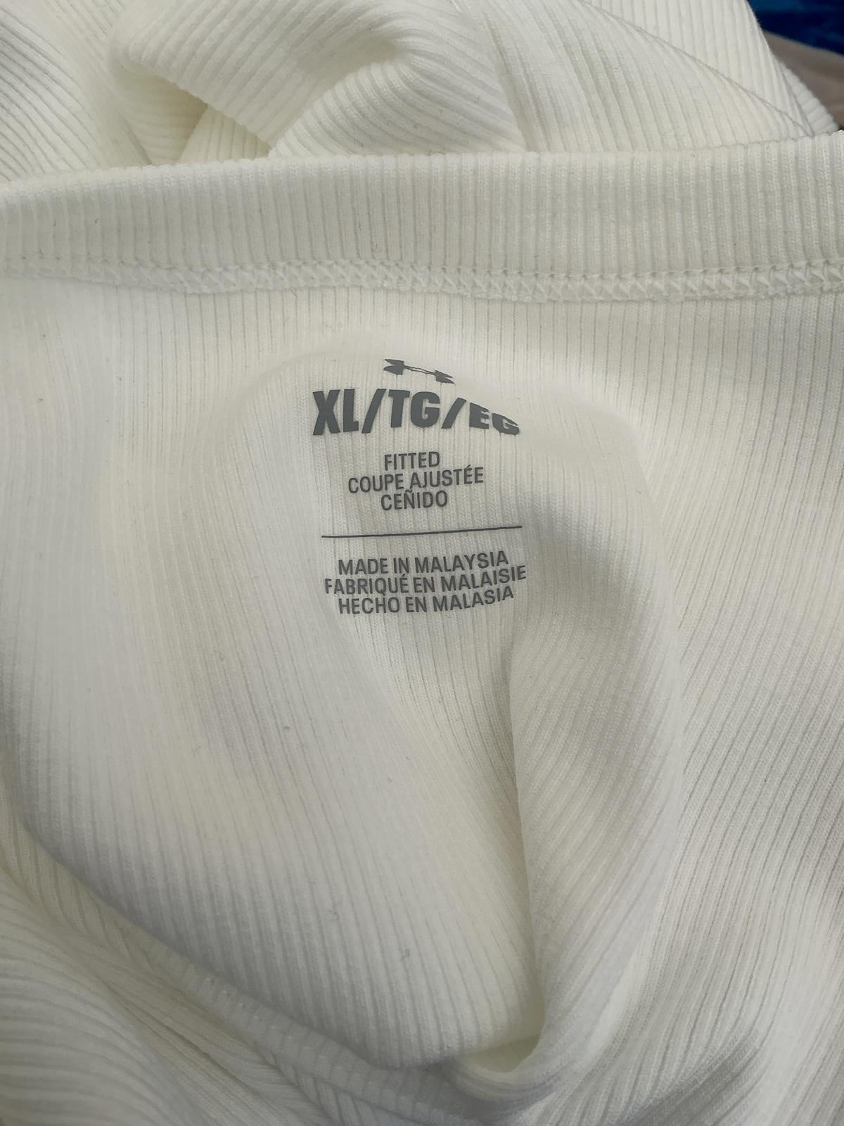 *New* Under Armour White Bib Short Sleeve Crop Top Size Xl